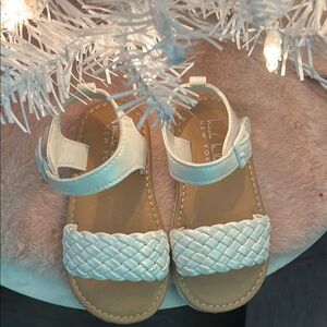 White Braided Kids Sandals